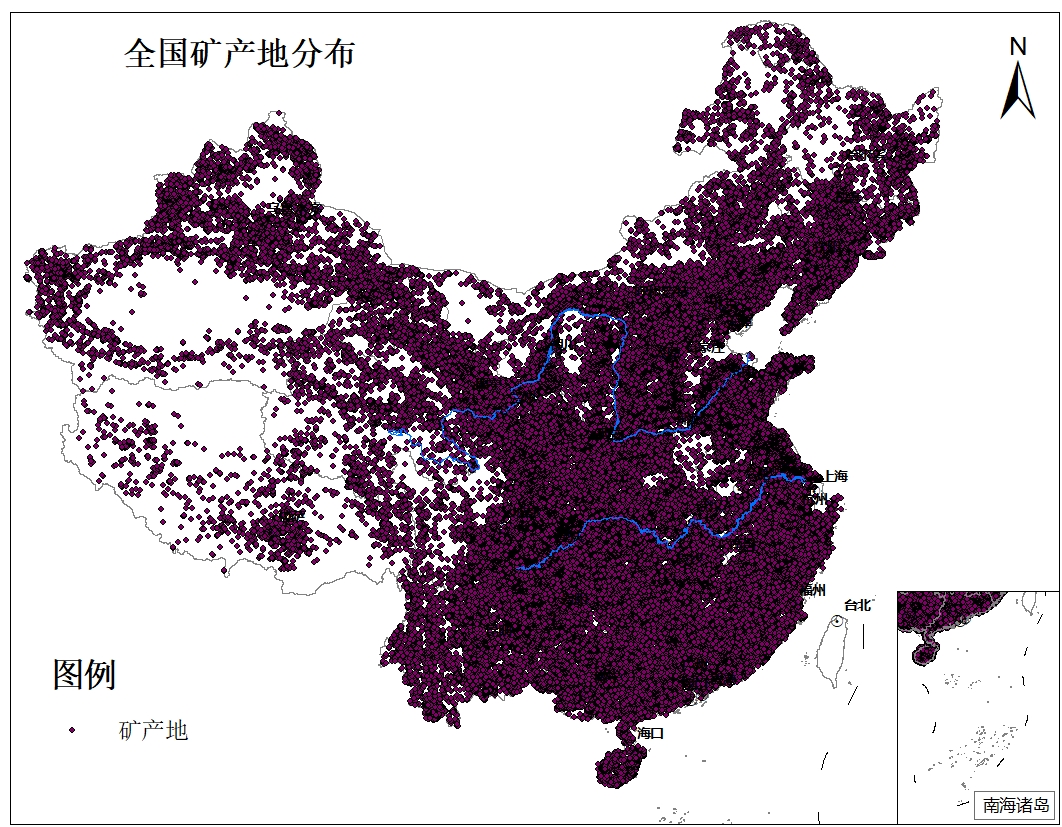 矿产地分布